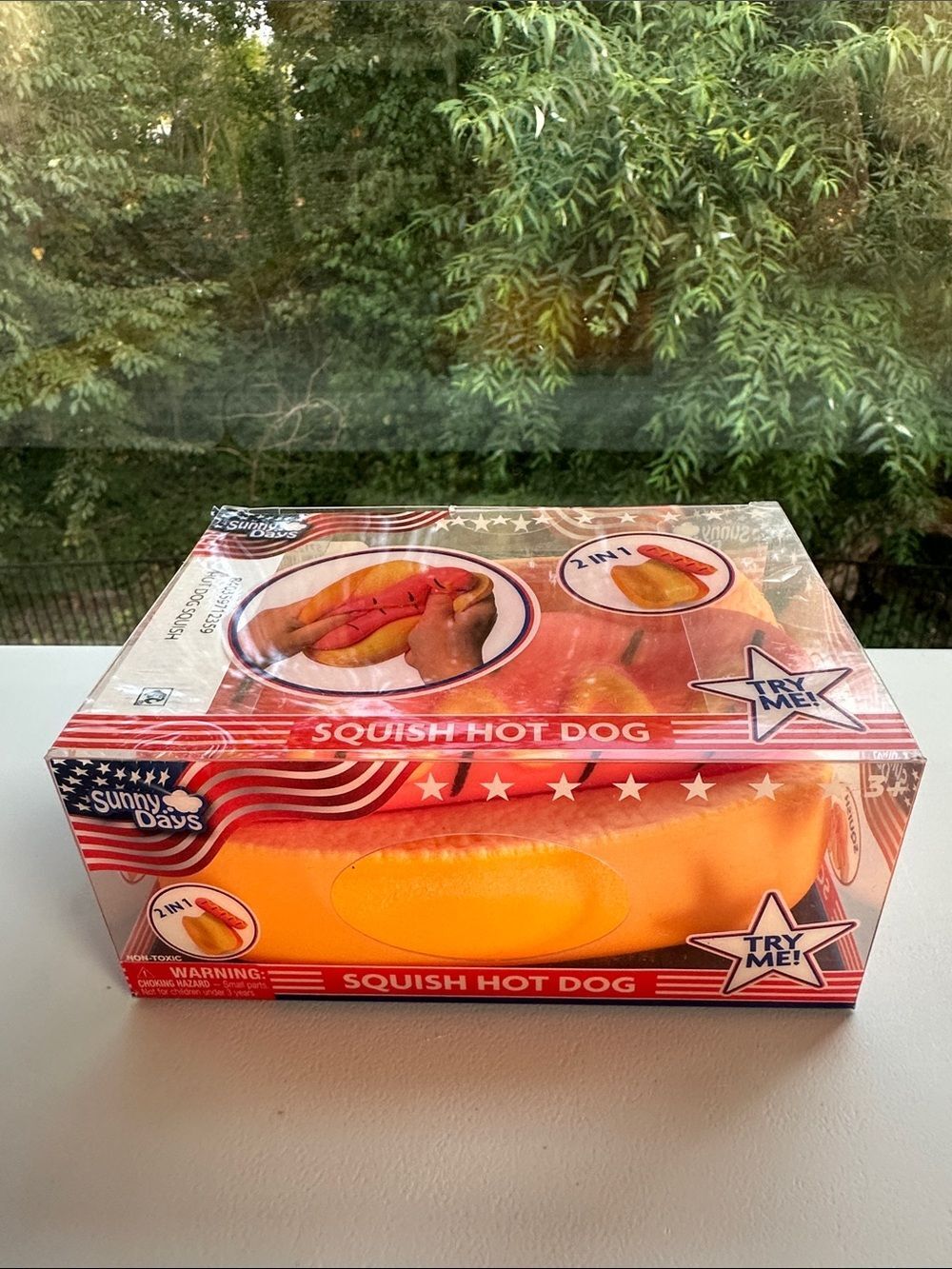 Sunny Days SQUISH HOT DOG Toymendous Sensory Squishy Squeezy Fidget Stress Toy